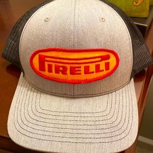Custom made Pirelli trucker hat. Vintage patch. One of a kind.